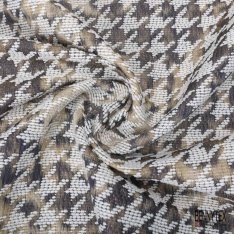 Coupon 3m Jacquard fin chiné bleu électrique noir lurex bleu roi