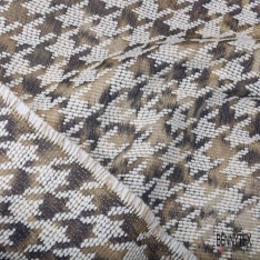 Coupon 3m Jacquard fin chiné bleu électrique noir lurex bleu roi