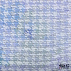 Coupon 3m Jacquard fin chiné bleu électrique noir lurex bleu roi