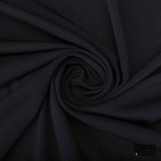 Maille polyester élasthanne uni bleu nuit