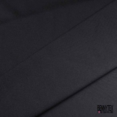 Maille polyester élasthanne uni bleu nuit