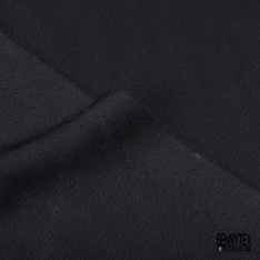 Maille polyester élasthanne uni bleu nuit