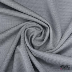 Maille polyester élasthanne uni charbon