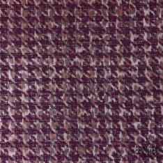 Coupon 3m Jacquard pied de coq bleu lavande anis blanc cassé