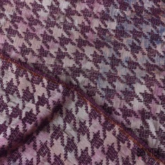 Coupon 3m Jacquard pied de coq prune find motif léopard
