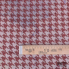 Coupon 3m Jacquard pied de coq prune find motif abstrait aquarelle