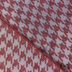 Coupon 3m Jacquard pied de coq prune find motif abstrait aquarelle