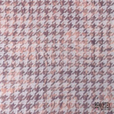 Coupon 3m Jacquard pied de coq anthracite moutarde fin motif abstrait fondu