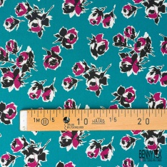 Fibranne viscose imprimé digital peau de serpent ton naturel