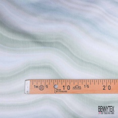 Coupon 2m70 satin duchesse mikado élasthanne polyester coton recto souci pâle verso citron