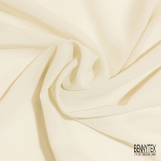 Crêpe georgette de soie uni noir petite laize