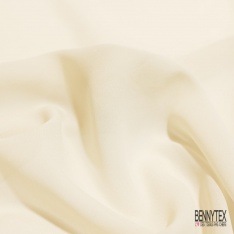 Crêpe georgette de soie uni noir petite laize