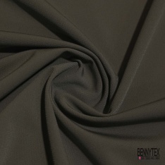 Maille polyester élasthanne uni charbon