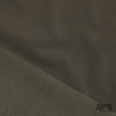 Maille polyester élasthanne uni charbon