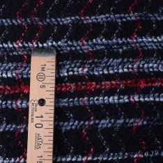 Laine tricot fantaisie bouclette noir blanc gris moyen