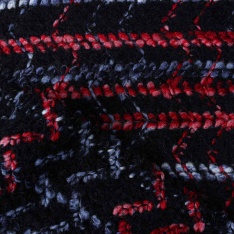 Laine tricot fantaisie bouclette noir blanc gris moyen