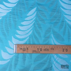 Brocart haute couture laine et soie motif abstrait ton sur ton orange