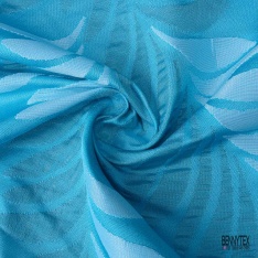 Brocart haute couture laine et soie motif abstrait ton sur ton orange