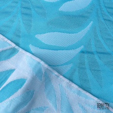 Brocart haute couture laine et soie motif abstrait ton sur ton orange