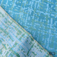 Brocart haute couture motif abstrait crème verge d'or crème de banane