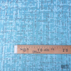 Brocart haute couture motif abstrait gris ciel vert turquoise