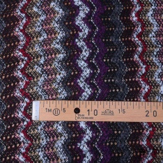 Jersey tricot lache de coton lin taupe gris foncé petite laize