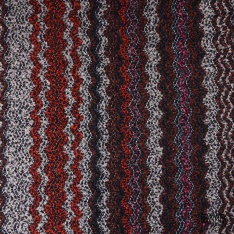 Tricot bouclette mohair lâche sinusoïde chiné sapin taupe marine brun