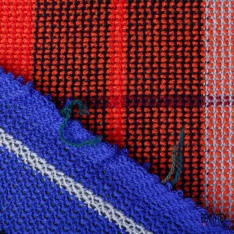 Tricot bouclette mohair lâche sinusoïde chiné beige rouille noir marron