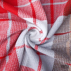 Tricot fantaisie damier asymétrique multicolore A