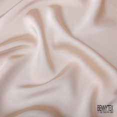 Coupon 3m satin polyester touché soie uni prune petite laize