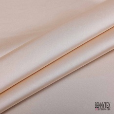 Coupon 3m satin polyester touché soie uni prune petite laize