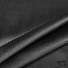 Coupon 3m satin polyester touché soie fin uni taupe clair