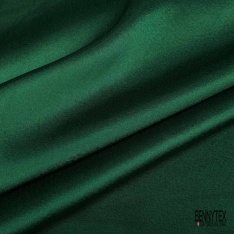 Coupon 3m satin polyester touché soie fin uni vert gazon