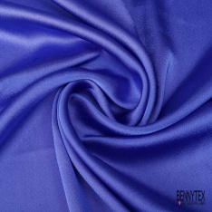 Coupon 3m satin polyester touché soie fin uni vert sapin