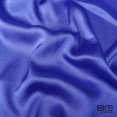 Coupon 3m satin polyester touché soie fin uni vert sapin