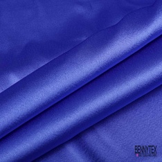 Coupon 3m satin polyester touché soie fin uni vert sapin