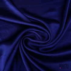 Coupon 3m satin polyester touché soie fin uni bleu lavande