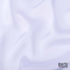 Coupon 3m satin polyester touché soie fin uni bleu canard