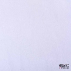 Coupon 3m satin polyester touché soie fin uni blanc optique