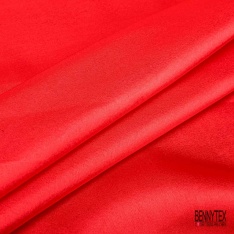 Coupon 3m satin polyester touché soie fin uni blanc cassé