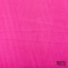 Coupon 3m satin polyester touché soie fin uni rouge