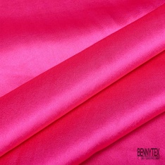 Coupon 3m satin polyester touché soie fin uni rouge