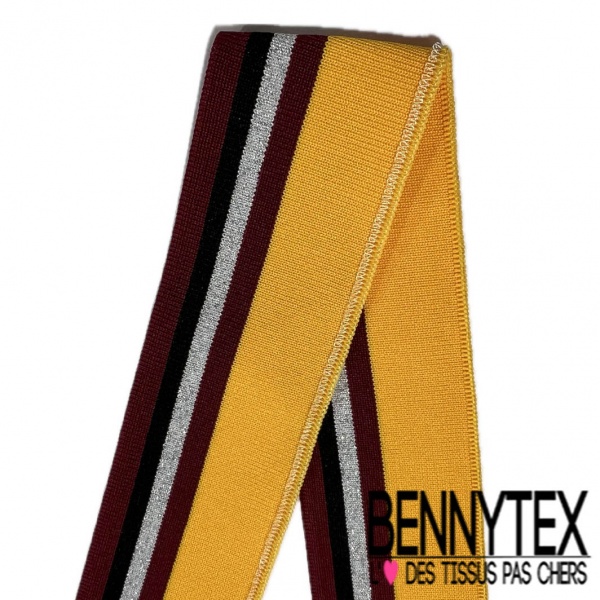 Bande bord cote bande gris moyen blanc optique lurex argent fond noir