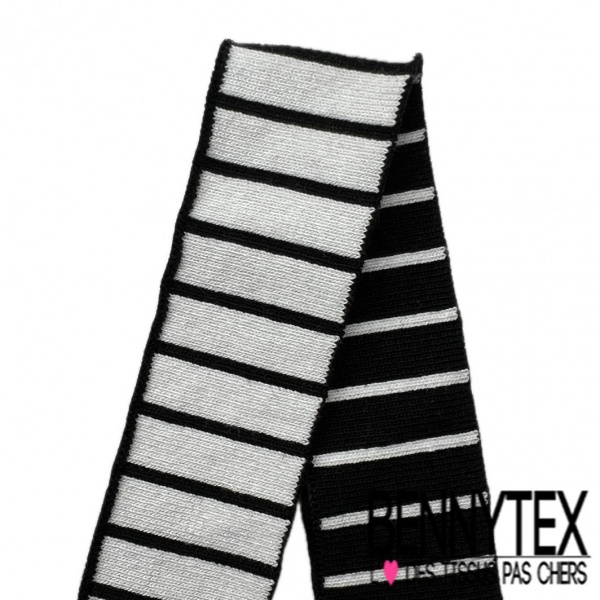 Bande bord cote bande noir bordeaux lurex argent fond jaune or