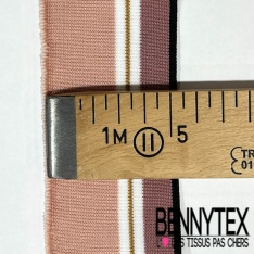 Bande bord cote bande rayé noir blanc optique