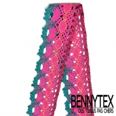 Galon guipure perlé blanc optique