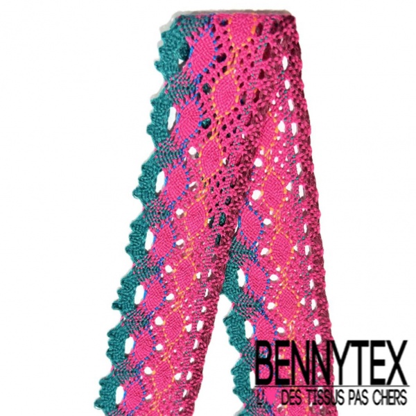 Galon guipure perlé blanc optique