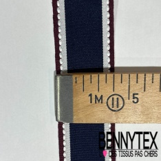 3 m Sangle 3.5 cm fantaisie souple noir blanc cassé citron