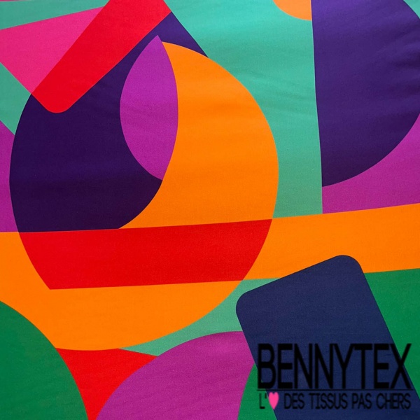 Fibranne twill viscose imprimé digital floral cachemire noir rouge fond crème