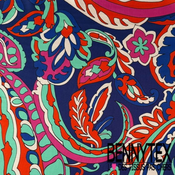 Satin viscose imprimé digital léopard